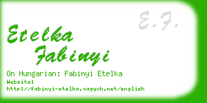 etelka fabinyi business card